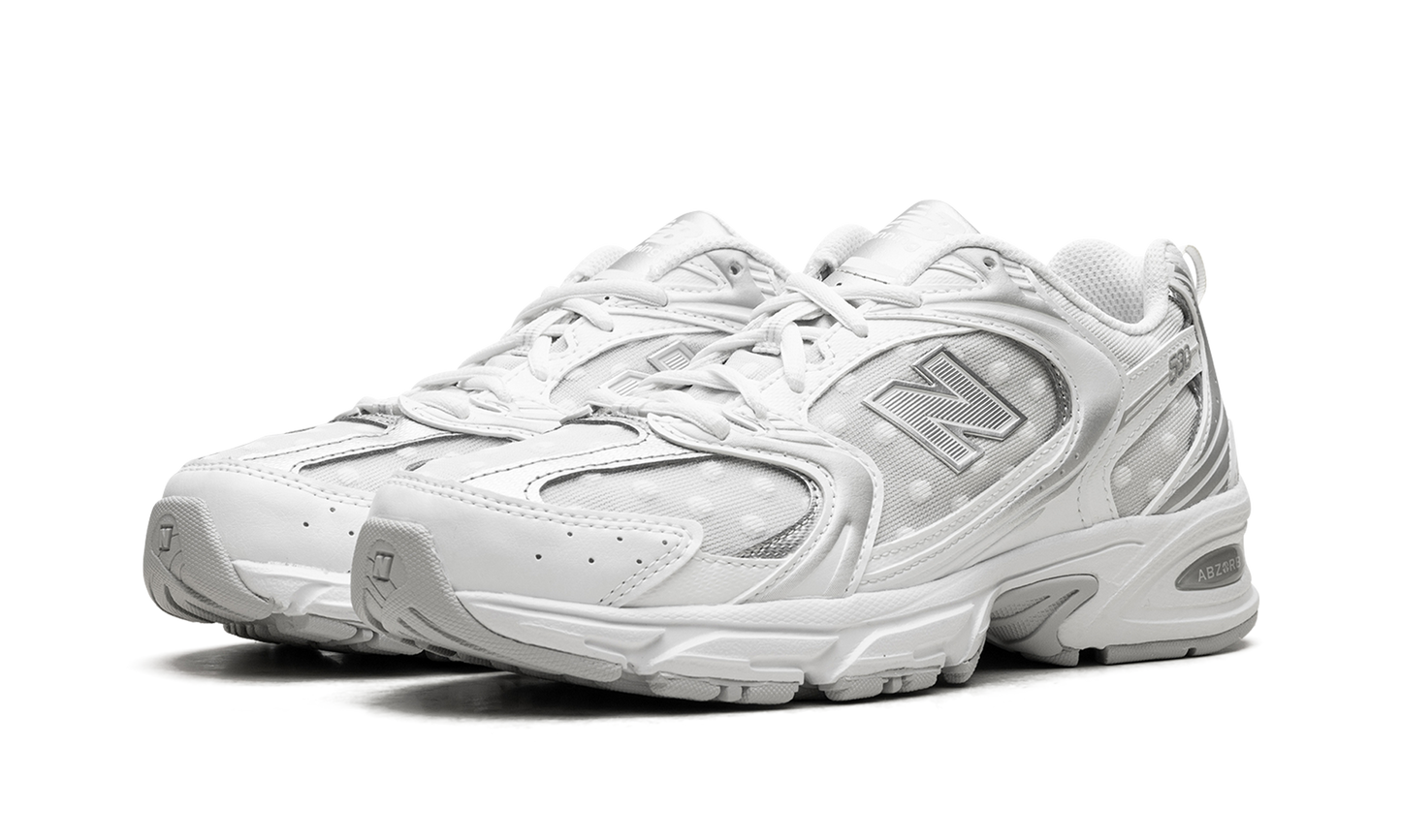 530 "Silver Metallic Polka Dots"