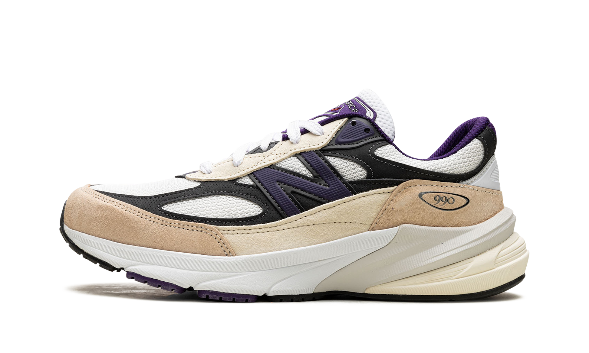 990v6 "Made In USA - Teddy Santis White Black Plum"