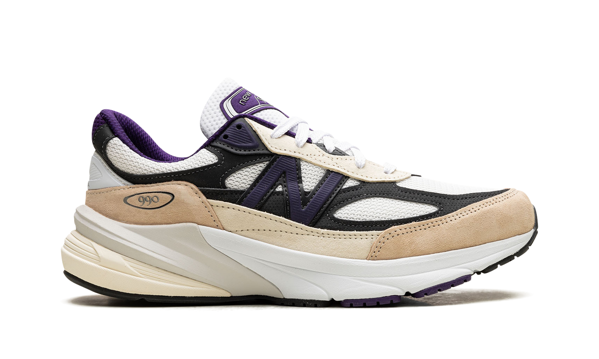 990v6 "Made In USA - Teddy Santis White Black Plum"