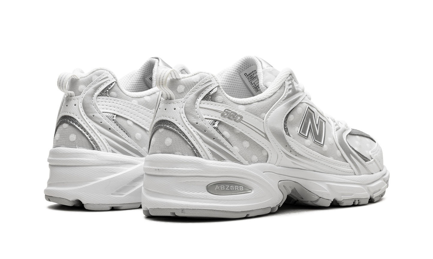 530 "Silver Metallic Polka Dots"