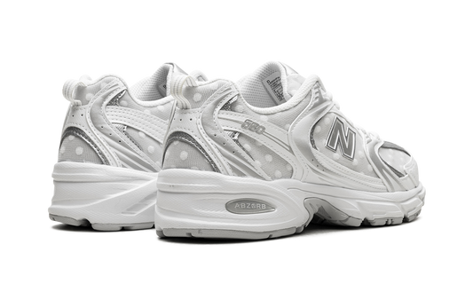 530 "Silver Metallic Polka Dots"