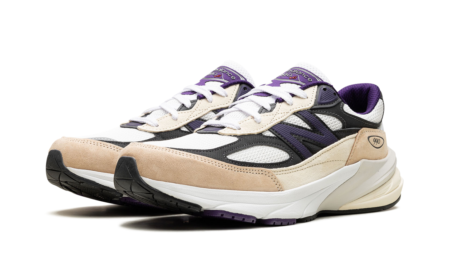 990v6 "Made In USA - Teddy Santis White Black Plum"