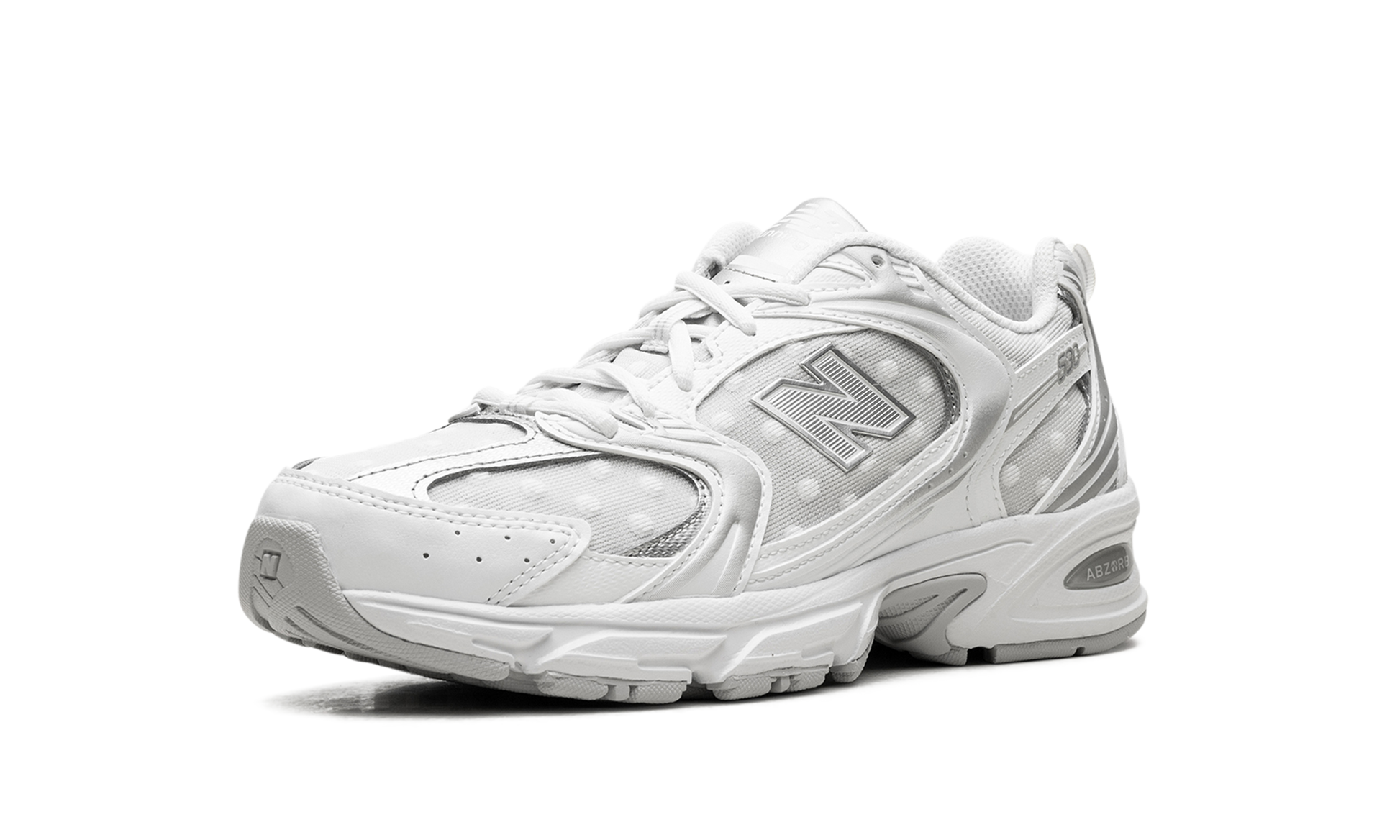 530 "Silver Metallic Polka Dots"